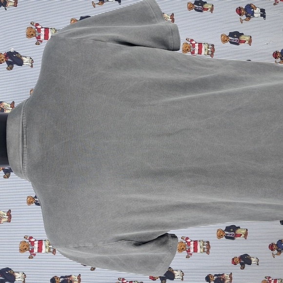 Y2K Nike Swoosh logo smoke gray 2 button LG casual polo shirt - Picture 3 of 5